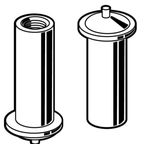 Internally threaded stud for arc welding ISO 13918-IT Steel Copper plated