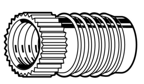 Thread insert for plastic, Fin-Fix, unheaded Brass CU2/CU3