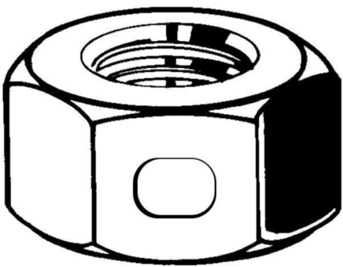 BILOC Prevailing torque type hexagon nut, all metal DIN ≈980V Steel Zinc plated 10