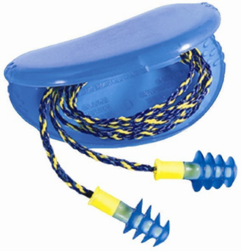 Honeywell Earplugs Fusion Blue/Yellow FUSION REG 50PR/CORD