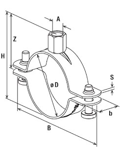 FISCHER Hinged pipe clamp FGRS