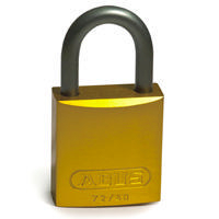 Brady Full alu padlock 25MM SHA KD YELLOW 6PC