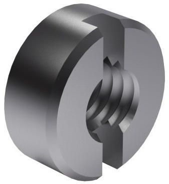 Slotted round nut DIN 546 Free-cutting steel Zinc plated