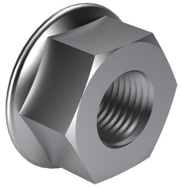 Hexagon nut with flange DIN 6923 Steel Zinc plated yellow passivated 8