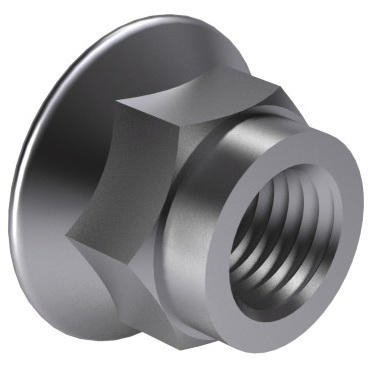 Prevailing torque type hexagon nut with flange with non-metallic insert DIN 6926 Stainless steel A2 70