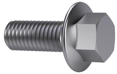 Hexagon head thread rolling screw with flange DIN 7500 D Steel Zinc plated