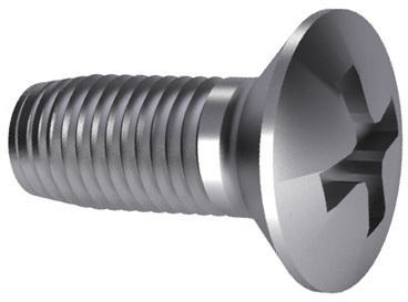 Cross recessed raised countersunk head thread cutting screw DIN 7516 EE-H Steel Zinc plated