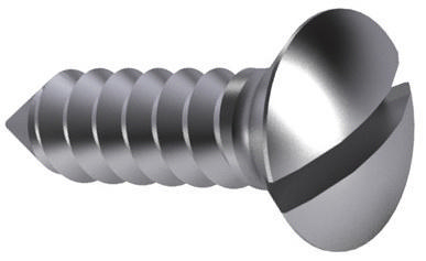 Slotted raised countersunk head tapping screw DIN 7973 C Steel Nickel plated