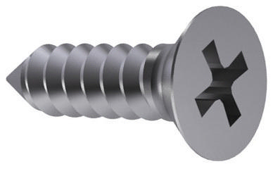 Cross recessed countersunk head tapping screw DIN 7982 C-H Stainless steel A2