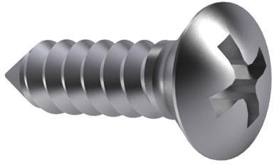 Cross recessed raised countersunk head tapping screw DIN 7983 C-H Steel Nickel plated