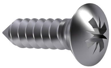 Cross recessed raised countersunk head tapping screw Pozidriv DIN 7983 C-Z Stainless steel A4 ST3,9X13MM