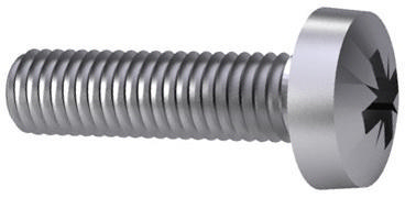 Cross recessed raised cheese head screw Pozidriv DIN 7985-Z Stainless steel A2 M3X55