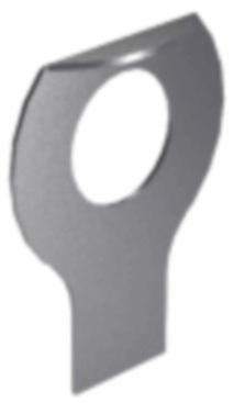 Lipborgplaat met één lip DIN 93 Roestvaststaal (RVS) A2