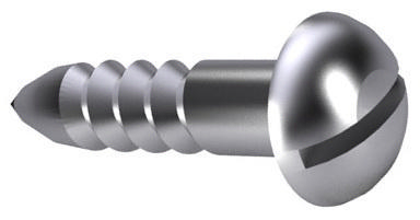 Woodscrew slotted round head asme b18.6.1 ASME B18.6.1 Carbon steel SAE Zinc plated yellow passivated