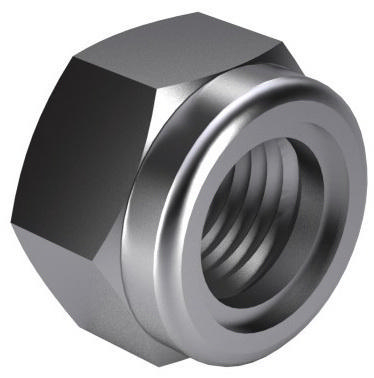 Prevailing torque type hexagon nut with plastic insert, high type ISO 7040 Steel Zinc plated 8