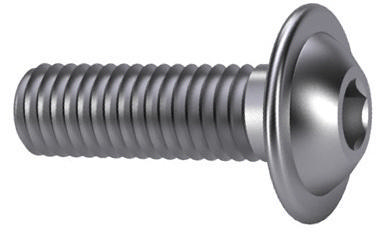 Hexagon socket button head screw with flange ISO 7380-2 Stainless steel A2