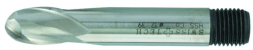 Swiss Tech Slot drill ball nose 2 flute DIN 327 Short Cobalt HSS Uncoated 8,0MM